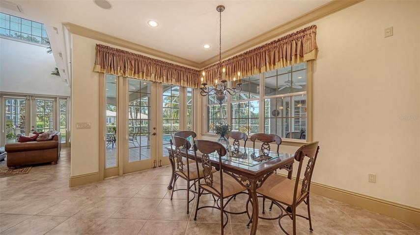 The light-filled eat-in kitchenette.
