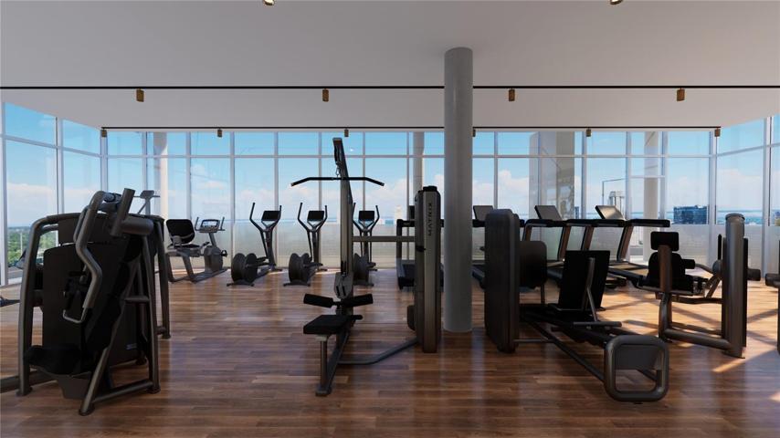 State of the art rooftop fitness center