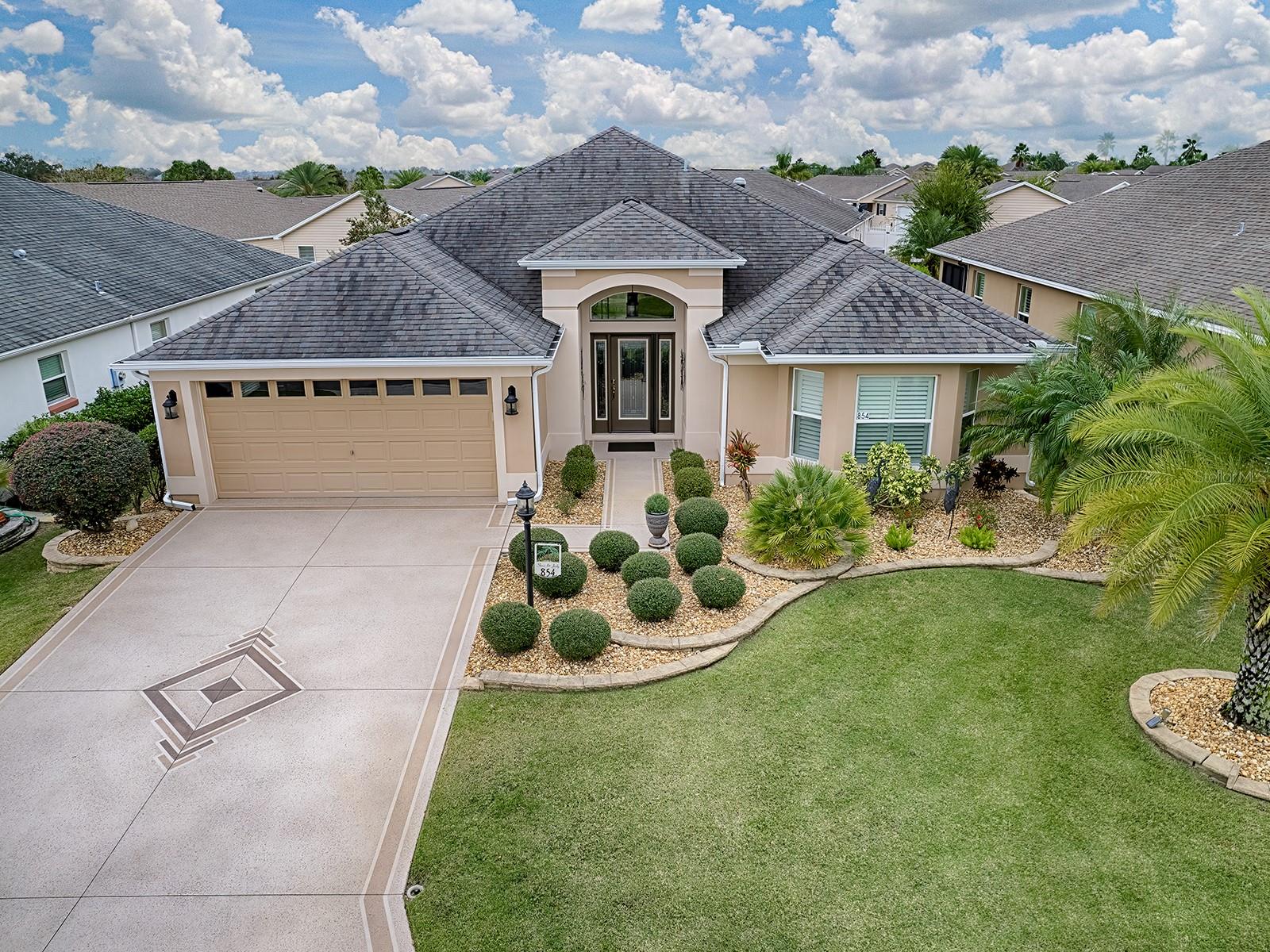 AERIAL VIEW OF THE HOME.