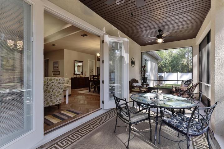 Screened back porch.