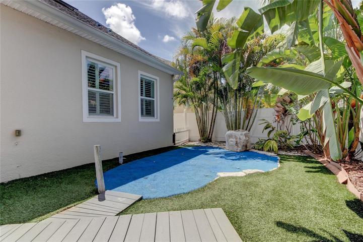 splash pad in back yard