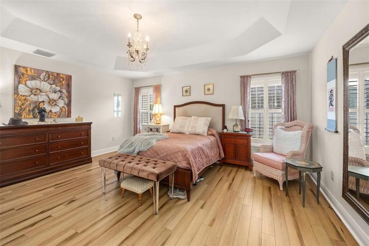 PRIMARY BEDROOM WITH LARGE TRAY CEILING