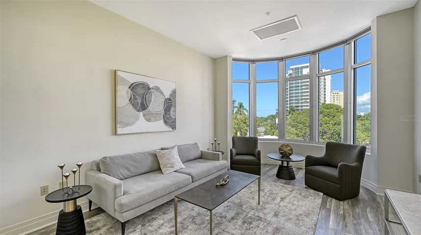 Room is virtually staged.