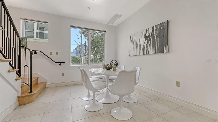 Room is virtually staged.