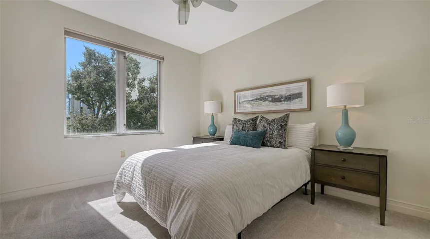 Room is virtually staged.