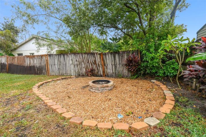 Backyard fire pit