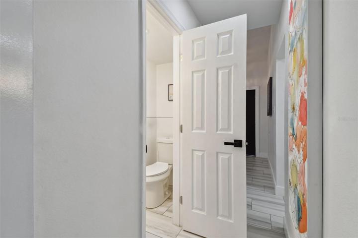 Main level half bathroom