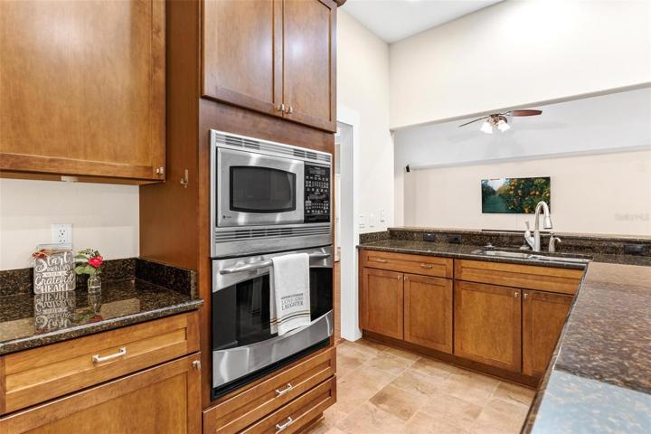 Kitchen with Built-in Microwave and Oven