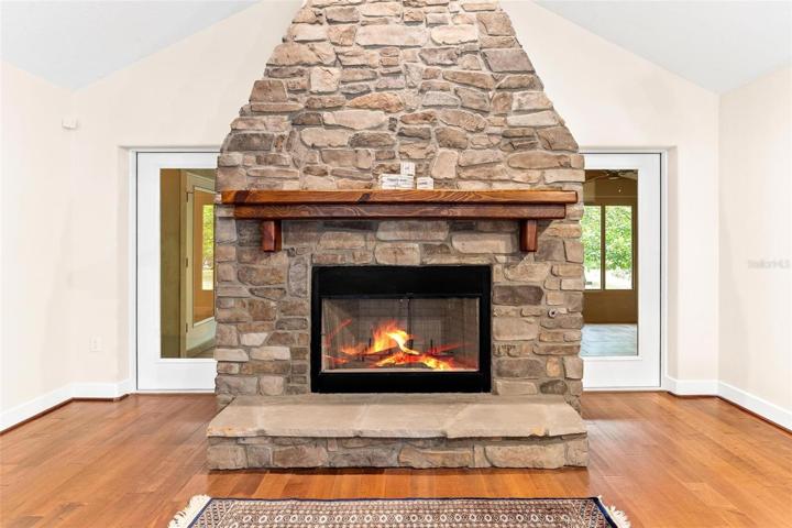 Stone Fireplace