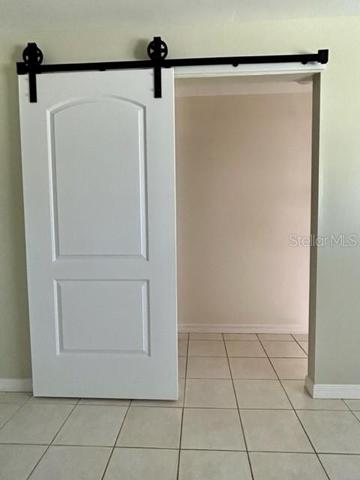 Barn door to master suite