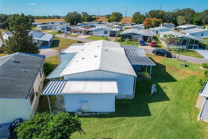 Aerial of the backyard