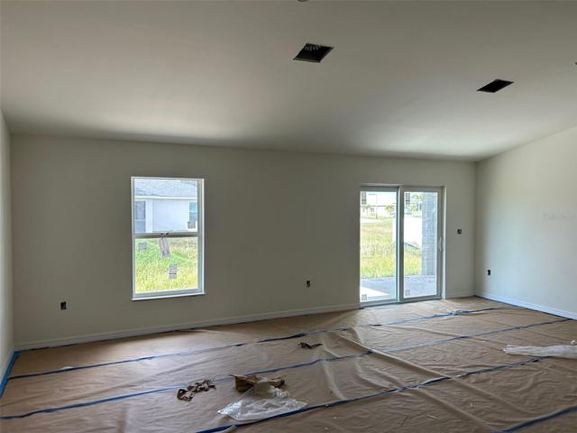 great room (actual house under construction)