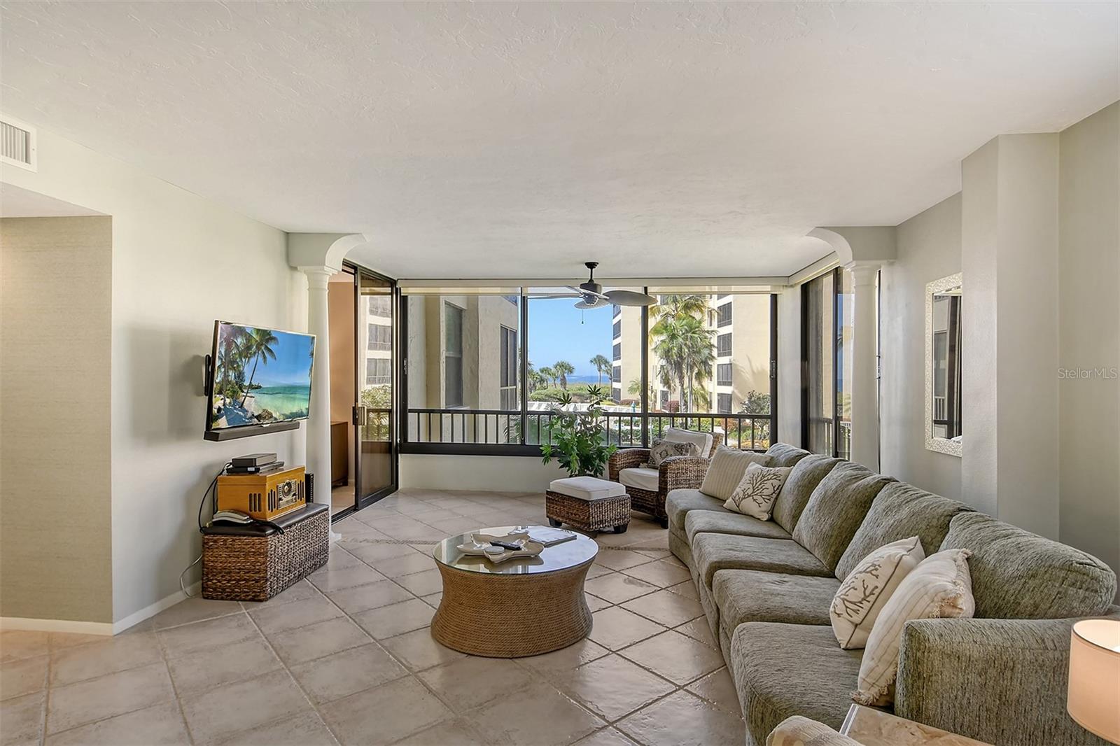 Enjoy Gulf Views from the comfort of your living room.