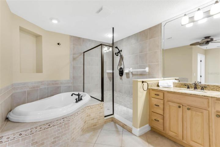 Primary Bathroom Ensuite Bath - Garden Tub & Shower
