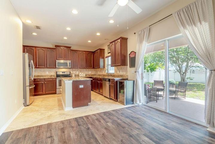 Kitchen with huge center island and plenty of counterspace