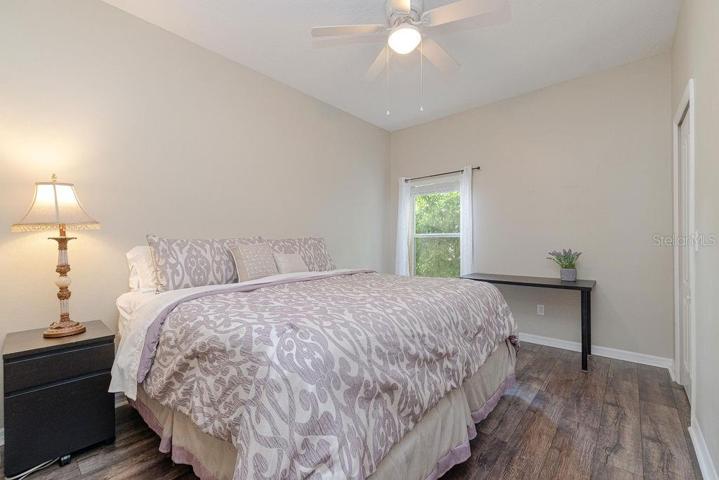 Downstairs bedroom spacious enough to fit a king size bed