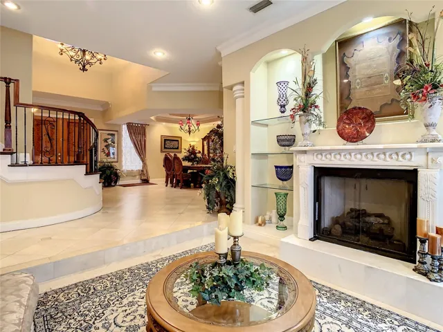 10549 Cory Lake Dr, formal living area, gas burning fireplace
