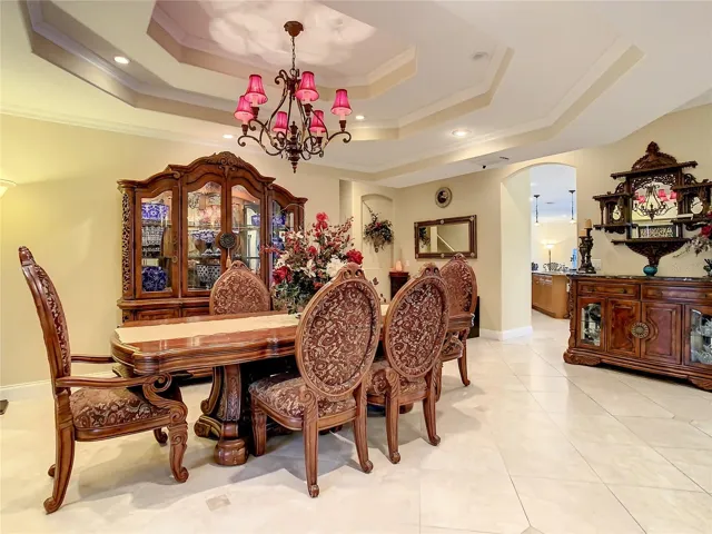 10549 Cory Lake Dr, formal Dining area, view toward kitchen and great room entry