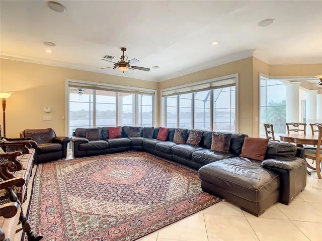 10549 Cory Lake Dr, Great Room, view of pool and lake