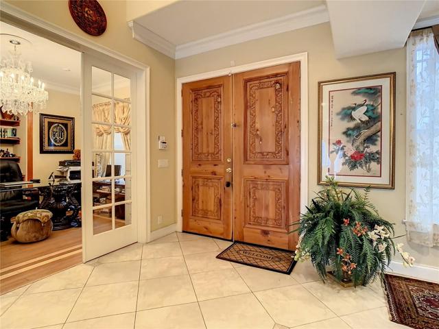 10549 Cory Lake Dr, interior of custom doors, entry hall