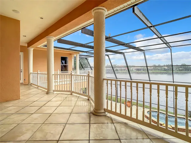 10549 Cory Lake Dr, second floor balcony overlooking pool and lake