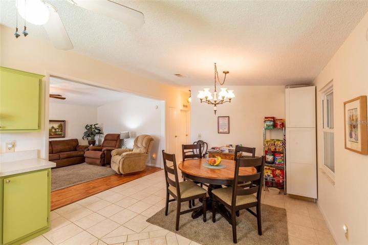 Dining area when it was furnished