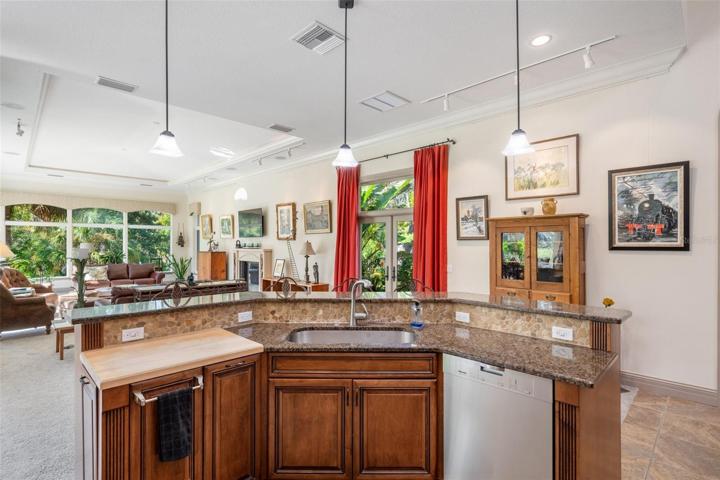 Second sink kitchen to living area!  Check out these windows...