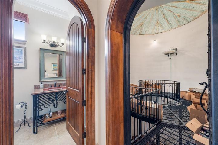 Second floor entrance to the wine tower !!