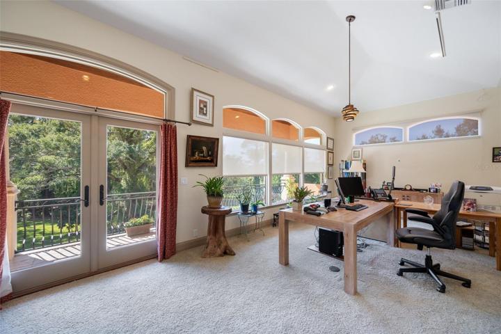 this upstairs mother in law unit is currently used as office, with  separate area's as bedrooms, wrap around stunning balcony !!