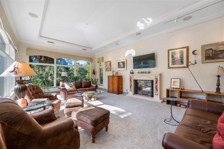 Other view, from ceiling with lights to large living area, made to hang art on the walls with this special integrated system !