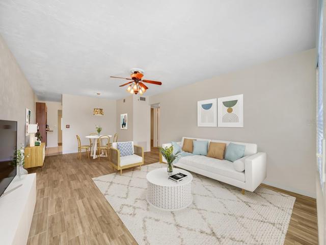 "Virtually Staged" Living and Dining Rooms