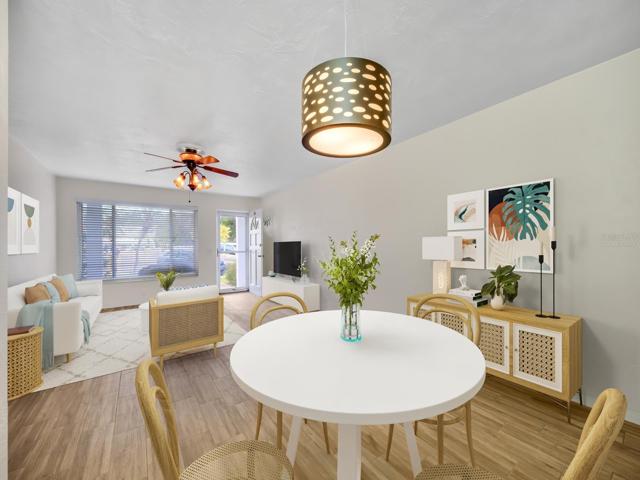 "Virtually Staged" Living and Dining Rooms