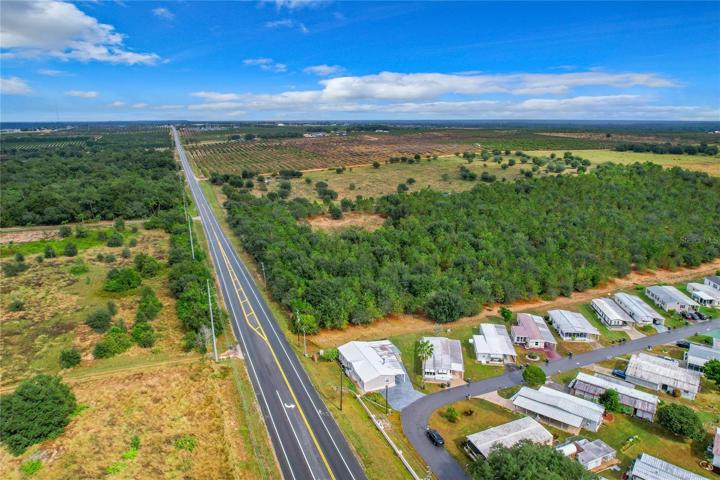 Aerial of the home and the community