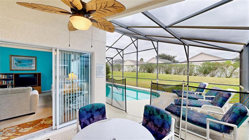 Patio to Family Room and Pool