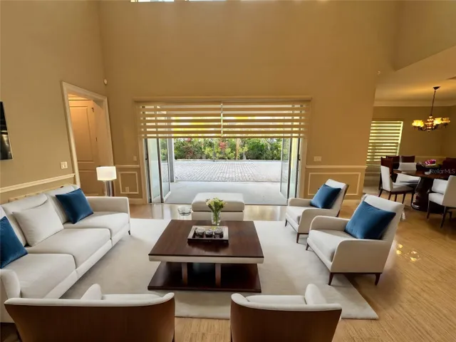 Living room and Sliding French Doors