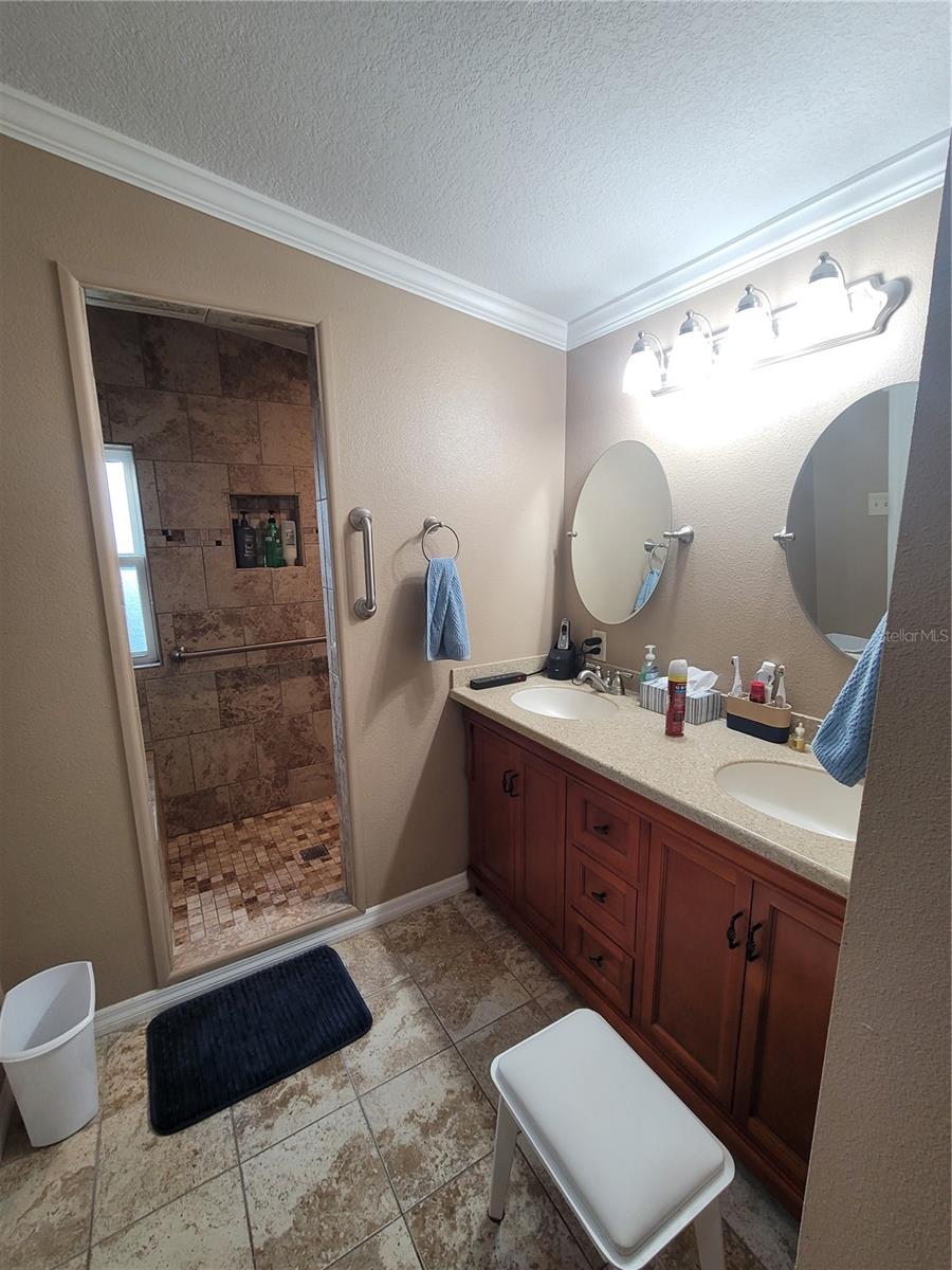 Primary bathroom with the shower.