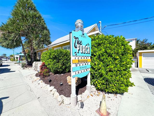 The Porch Restaurant is across the street
