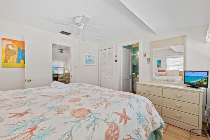 Primary bedroom with king bed