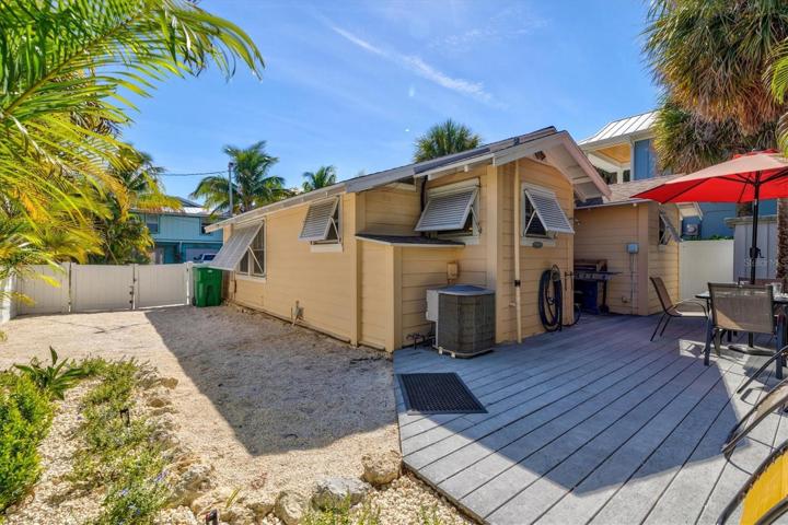 Composite deck in backyard