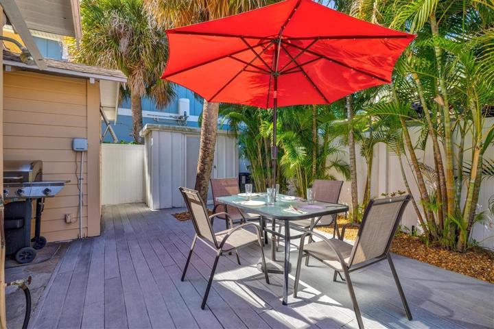 Composite deck in backyard