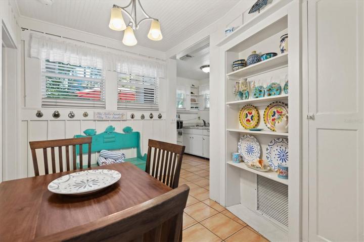 Dining area with built-ins