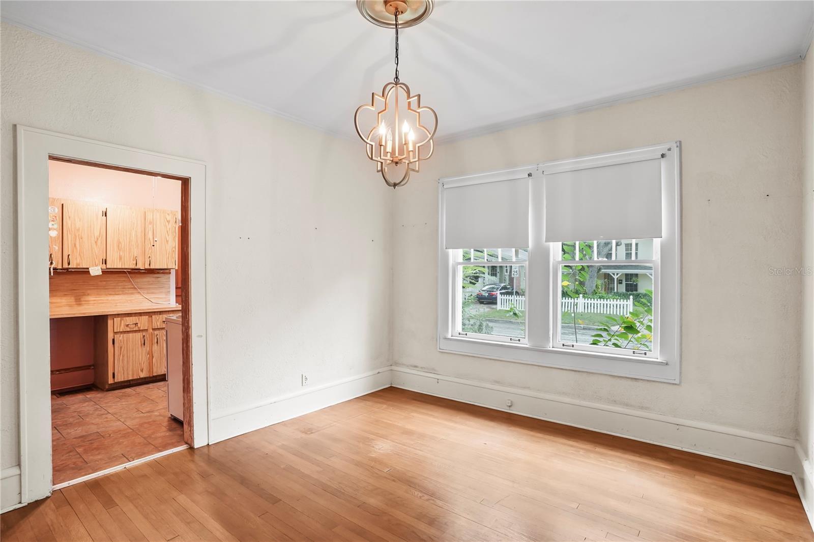 Dining room and kitchen walk way