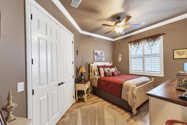 further down the hall from the built in desk you'll find bedroom 3