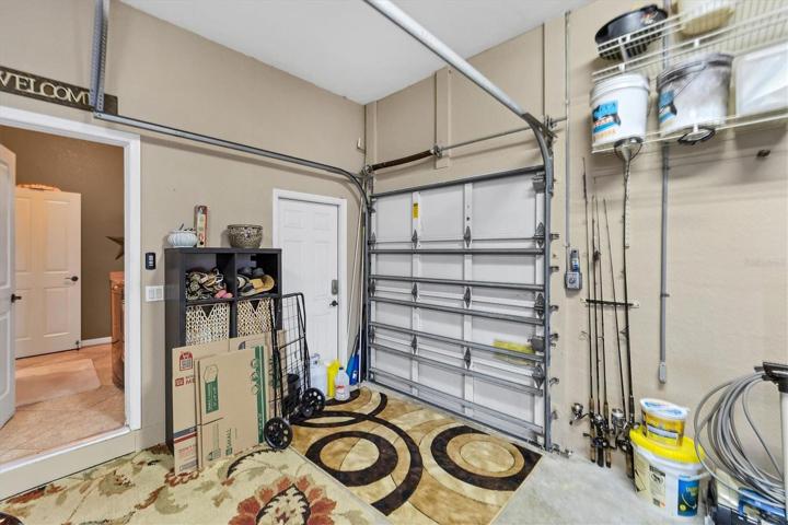inside view of the rear overhead door