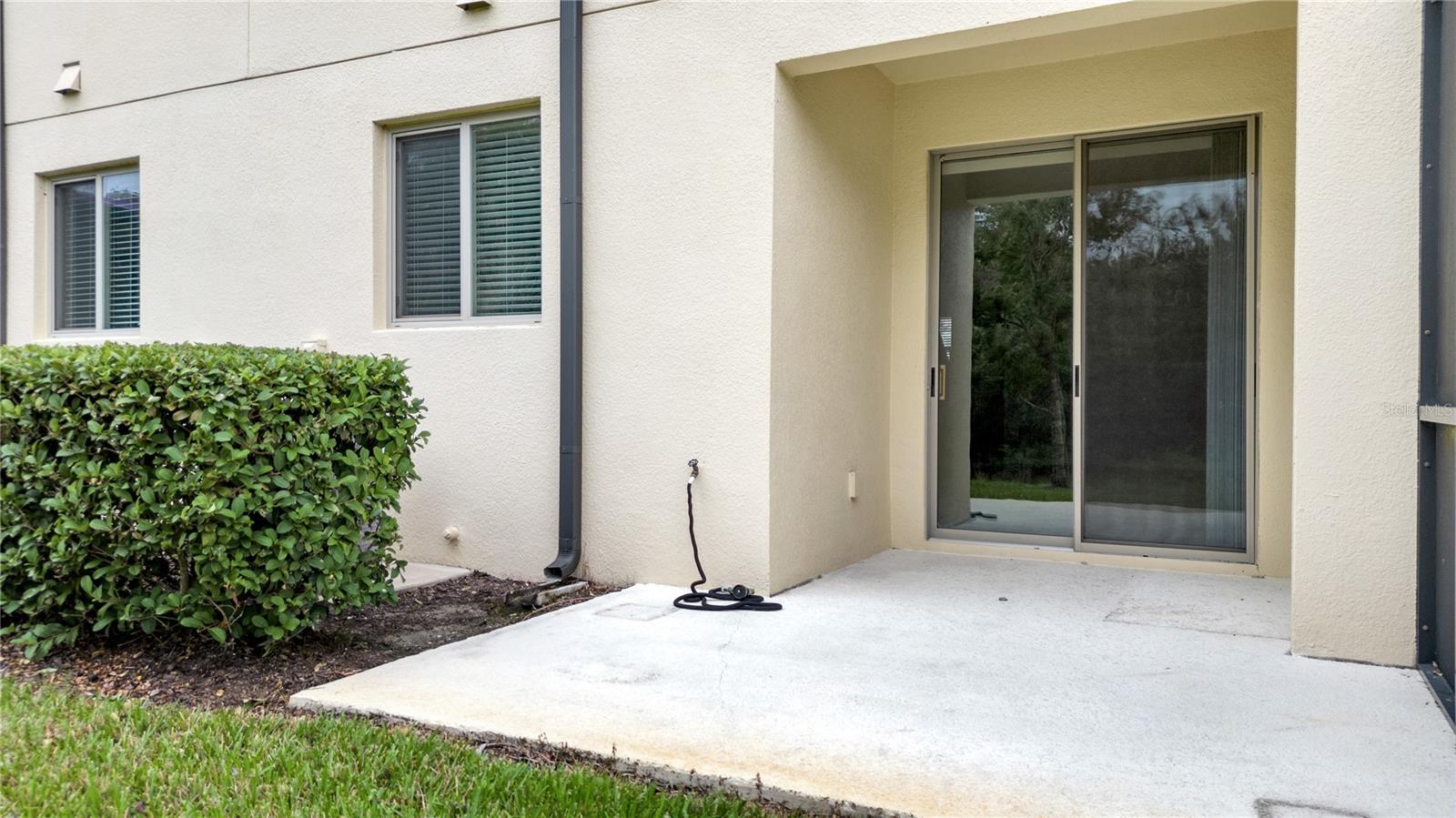 Partially covered patio