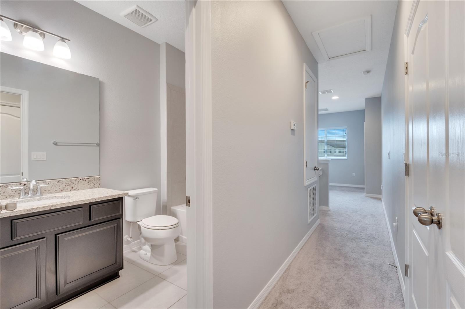 Second Bathroom - Hallway View