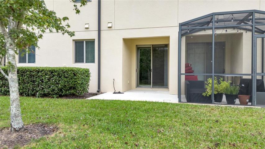 Partially covered patio