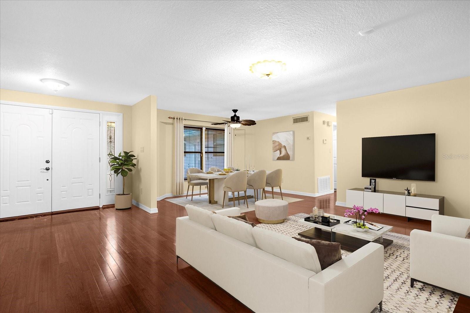 Great Room &amp; Dining Room view - Virtual