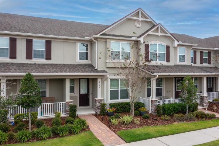 Front view of townhome