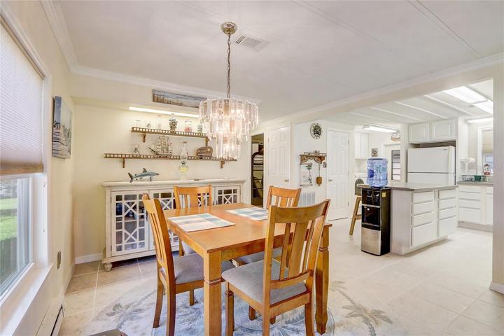 Dining room is open to kitchen with large island